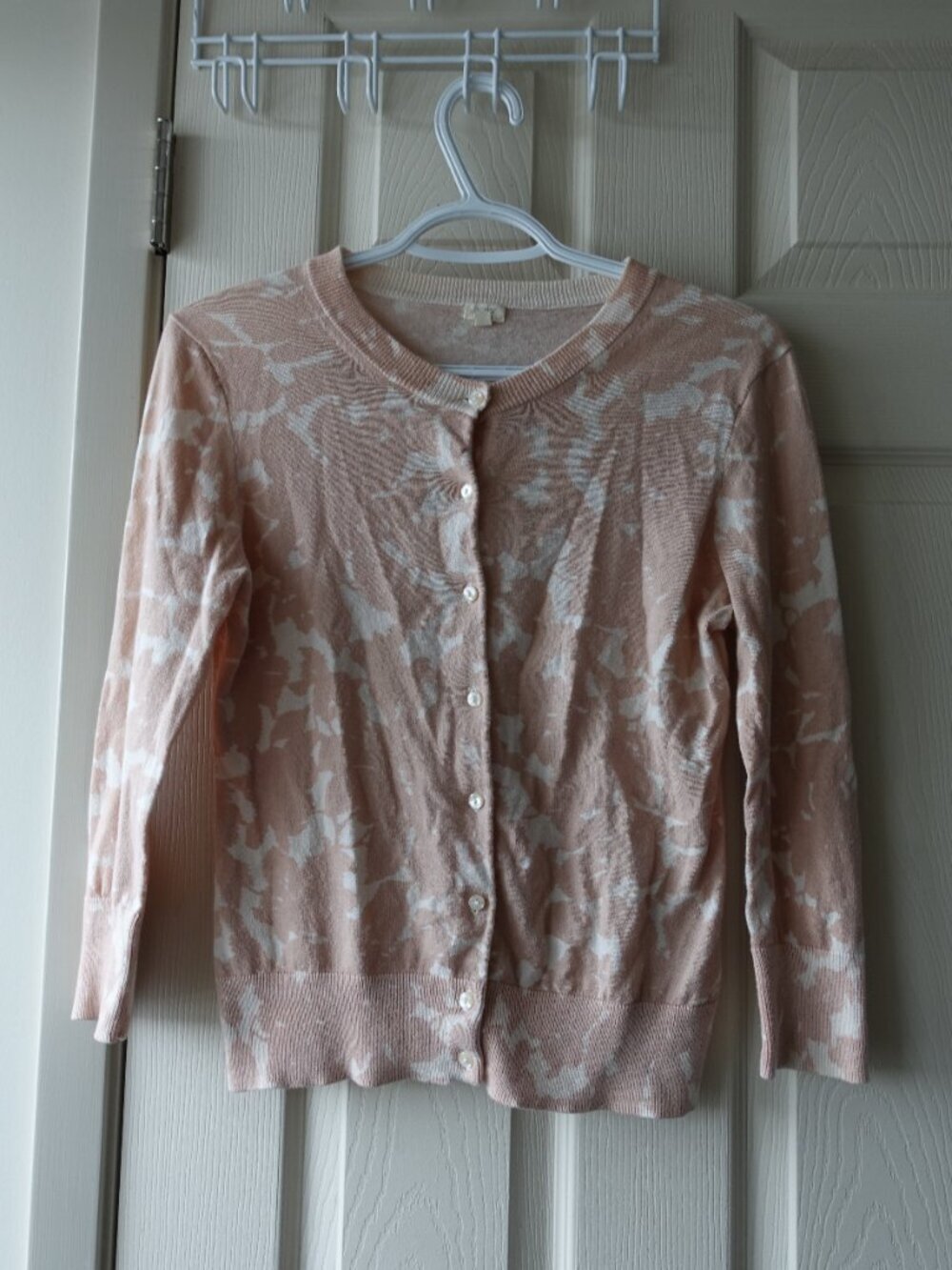 J. Crew Medium Floral Plush cardigan button